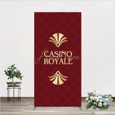 Aperturee - Aperturee Casino Royale Inspired Rectangle Backdrop James Bond 007 Themed Party Decor Art Deco Adult Birthday